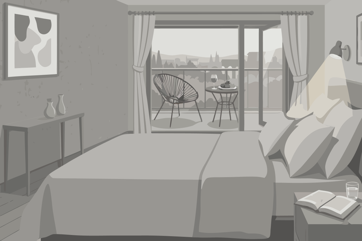 Chambre Double ou Lits Jumeaux avec Balcon